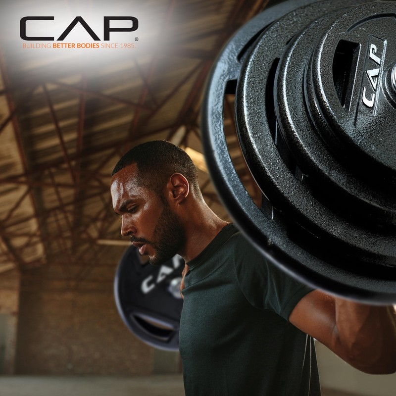 CAP Barbell 45 lb Olympic 2-Inch Cast Iron Grip Weight
