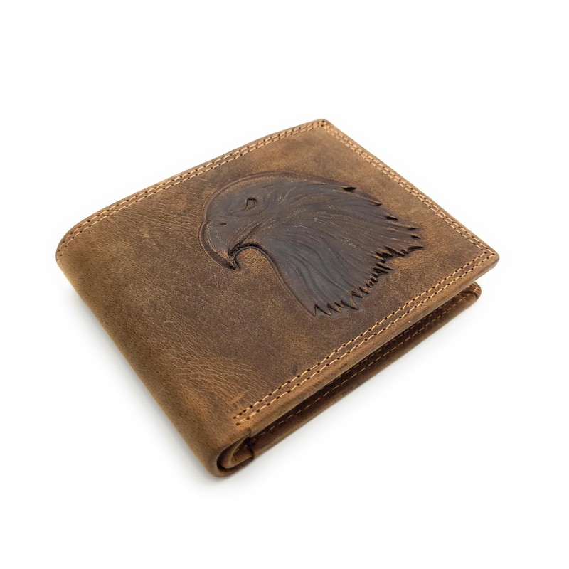 Lemasi Genuine Leather Wallet with RFID Protection Hunter Leather Wallet