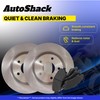 AutoShack Front Brake Rotors Premium Ceramic Brake Pads | Replacement