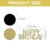 100 pieces of birthday confetti - black and gold circle