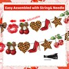 Cherry Cheetah Print Banner - 2 Pcs Red Leopard Print