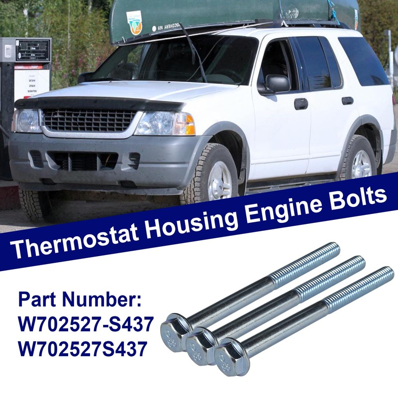 ZNB W702527-S437 Thermostat Housing Engine Bolts Kit for Ford Explorer