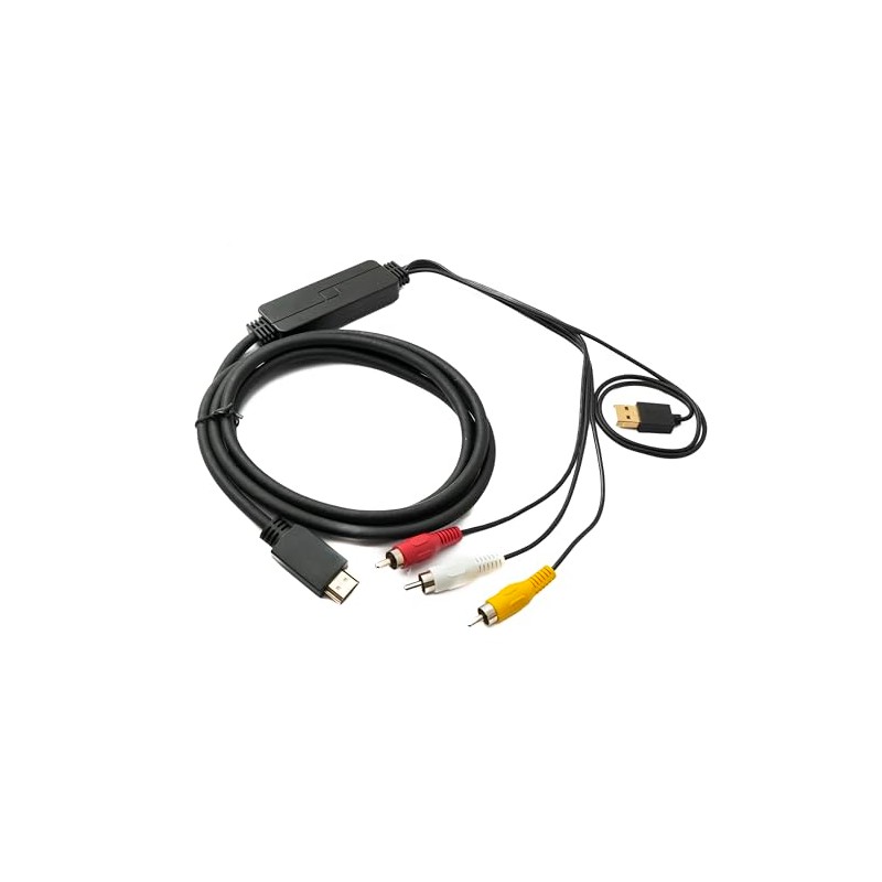 System-S RCA Cable 2 m 3-Pin Male to HDMI Standard