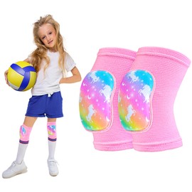 PAMAID Volleyball Knee Pads for Kids Girls, Sponge Knee Brace Breathable Flexible Elastic Knee Support for Volleyball Football Dance Skating Basketball Sports, 3-7 Years