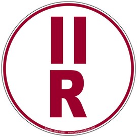 ComplianceSigns.com Ii-R Roof Truss Identification Label Decal, 6 in. Vinyl for Fire Safety/Equipment