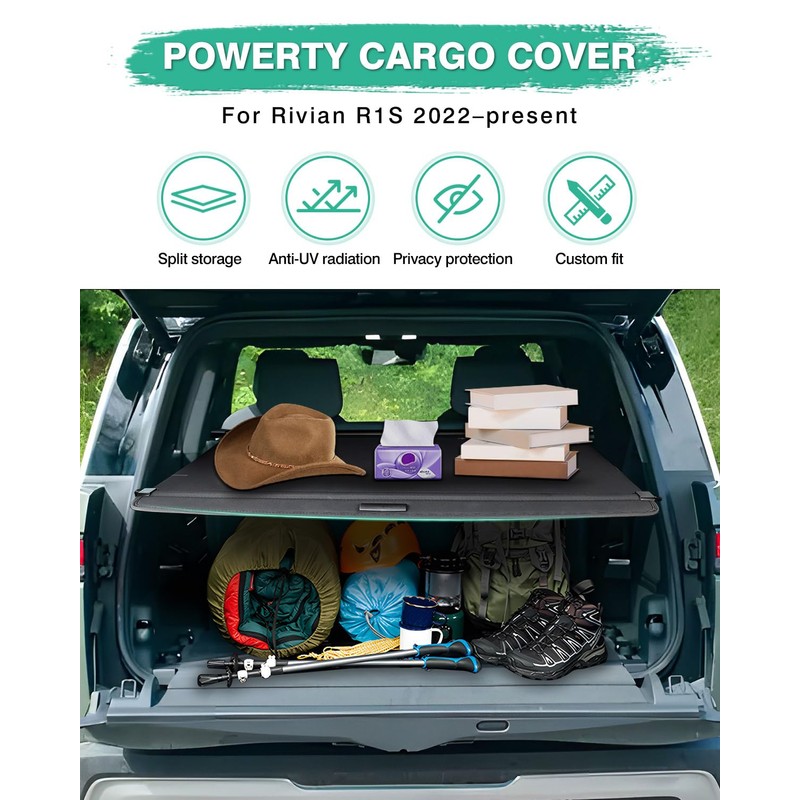 Powerty Cargo Cover for Mitsubishi Outlander 2014-2020 (Manual Liftgate Only)