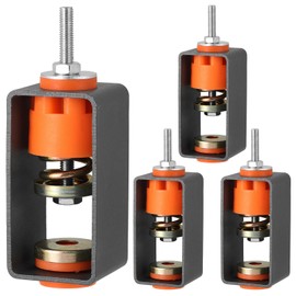 NATGAI 4 Pack Ceiling Spring Vibration Isolator Hangers with Reinforced Pressure Metal Plates & Thicker Damping Rubber for A/C Air Handler, Bedroom, Theater, Studio - Anti-Vibration, 440 Lb Capacity