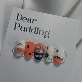 [Handmade Nail Tips] Trick All Treat Nail Tips - Long Oval / [수제네일팁] 트릭올트릿 네일팁 - 롱오벌