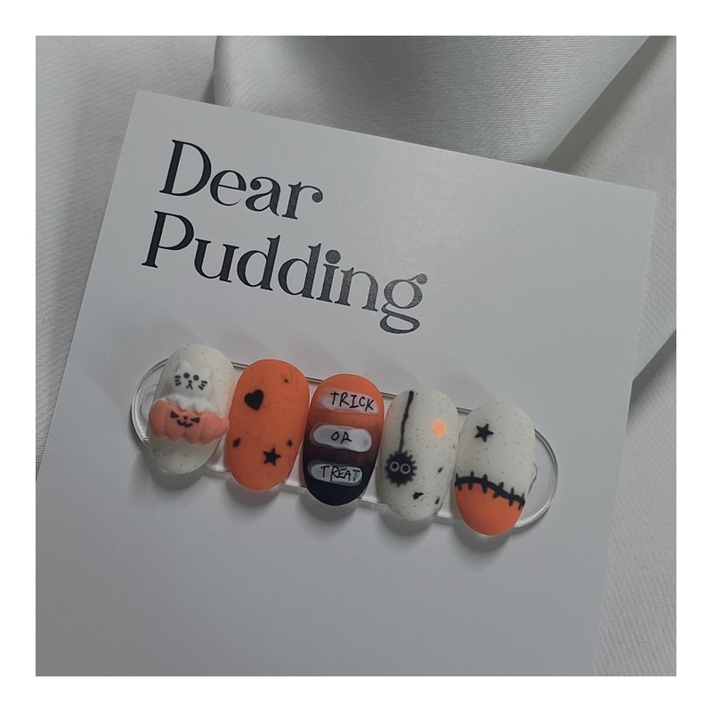 [Handmade Nail Tips] Trick All Treat Nail Tips - Long
