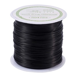 Pandahall 75.5 Feet Tarnish Resistant Copper Wire 24 Gauge Jewelry Beading Craft Wire for Jewelry Making (Black)