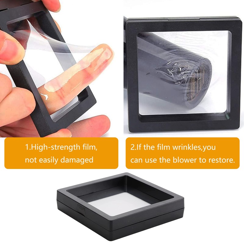 HAOBIN Floating Frame Display Holder Coin Display Box Floating Frame