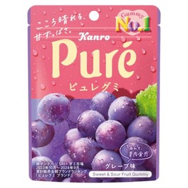 Kanro Pure Gummy Grape 2.0 oz (56 g) x 6 Bags x 2 Cases
