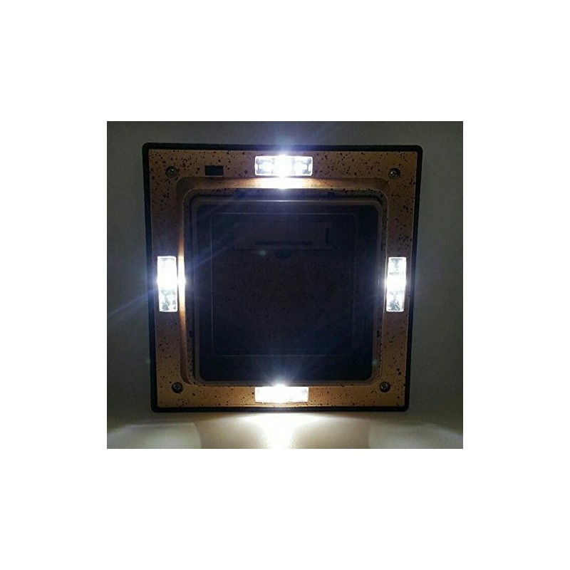 Solar Post Cap Light LED Low Profile Copper Color 4"x4"