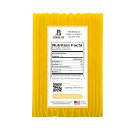 The Honey Jar Lemon Flavored Honey Sticks - Pure Honey Straws For Tea, Coffee, or a Healthy Treat - One Teaspoon of Flavored Honey Per Stick - Made In The USA with Real Honey - (20 Count)
