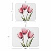 Pink Tulip Flowers Dish Drying Mats for Kitchen Counter,Absorbent Microfiber