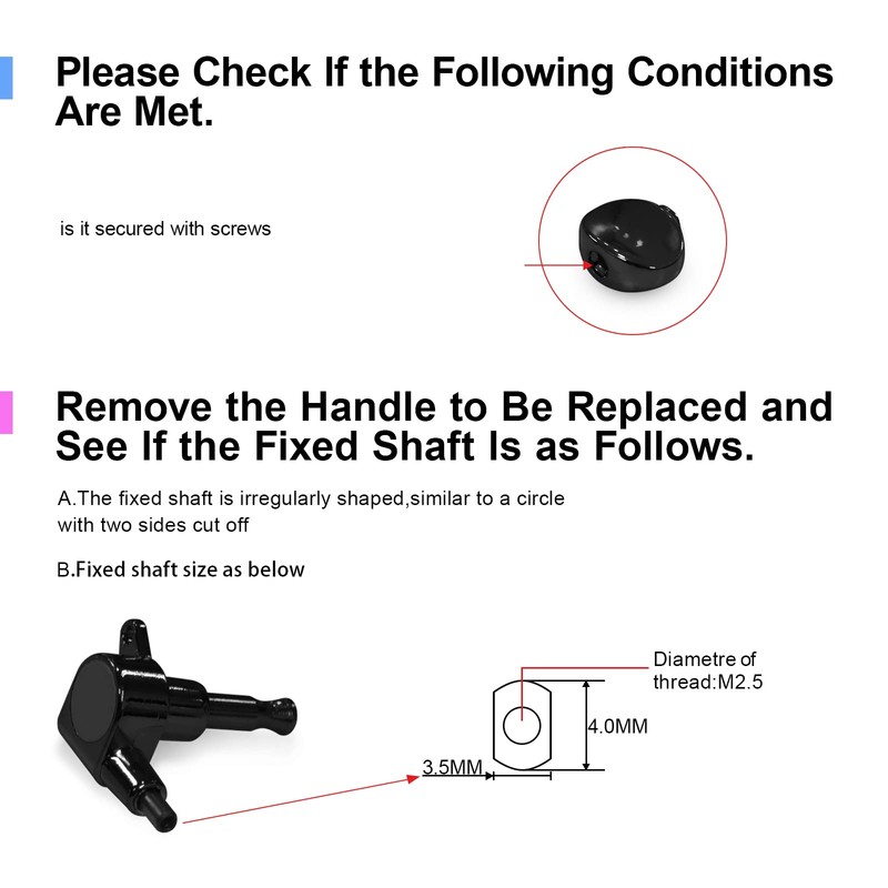 MAXCHEER 6PCS Metal Big Square Shape Guitar Tuning Peg Tuners