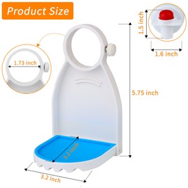 2 Pack Laundry Detergent Cup Holder Fabric Softener Drip Cup Holders Drip Catcher Tray with Fixing Screw Detergent Drip Catcher and Drip Tray Removable Silicone Pad LVYOUIF