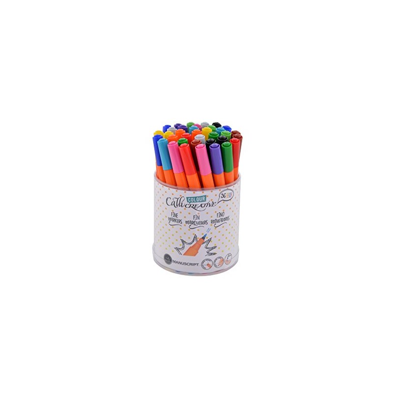 Manuscript Fine Tip Creative Markers in Tub - Coloured (Pack