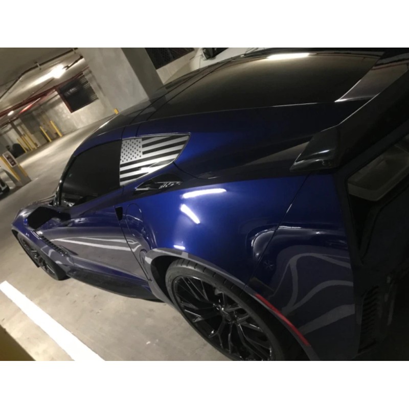 DIgo Auto Styling Precut 2014-2019 C7 Corvette Window American Flag