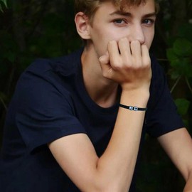 Christmas Gift Valentine's Day Gift Ideas Letter Initial Bracelet for Men Women Teens Son Daughter,Cute Anniversary Birthday Gift Matching Couple Bracelets for Him Her Boyfriend Girlfriend (J)