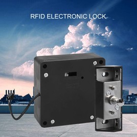 Electronic Cabinet Locks, RFID Smart Drawer Lock, Home Office Intelligent Hidden Lock for Wooden Cabinet, Lockers, Wardrobe (Black)