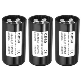 PATIKIL Motor Start Capacitor, 3 Pack 88-108uF/Mfd 250VAC 50/60Hz CD60 Run Capacitor Motor Starting Capacitor for Electric Motor Starts Running