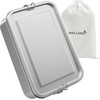 WELLGRO Stainless Steel Square Containers - 550 ml 850 ml