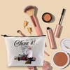 TOBGBE Classic Lines Quote Movie Cosmetic Bag With Zipper For