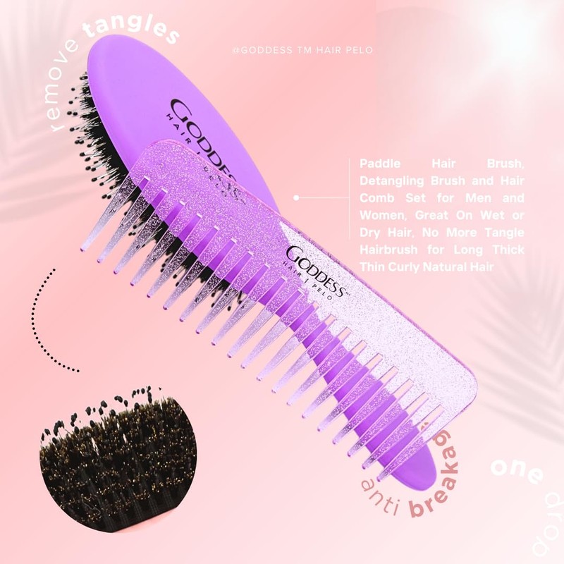 GODDESS HAIR GIFT BOX (BRUSH AND COMB PURPLE)