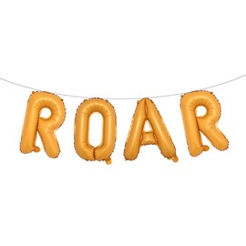 Roar RAWR Dinosaur Tyrannosaurus Animal Balloons for Birthday Party Baby Shower Decoration Kit Inflatable Party Supplies Decorations Gift Kids and Adults (ROAR Orange)