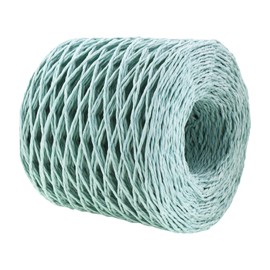 Mandala Crafts Mint Twisted Paper Rope for Crafts Raffia Twine Weaving - Mint Raffia Yarn for Crochet - 1/16 Inch 200 Yds Raffia Paper Raffia String for Gift Wrapping