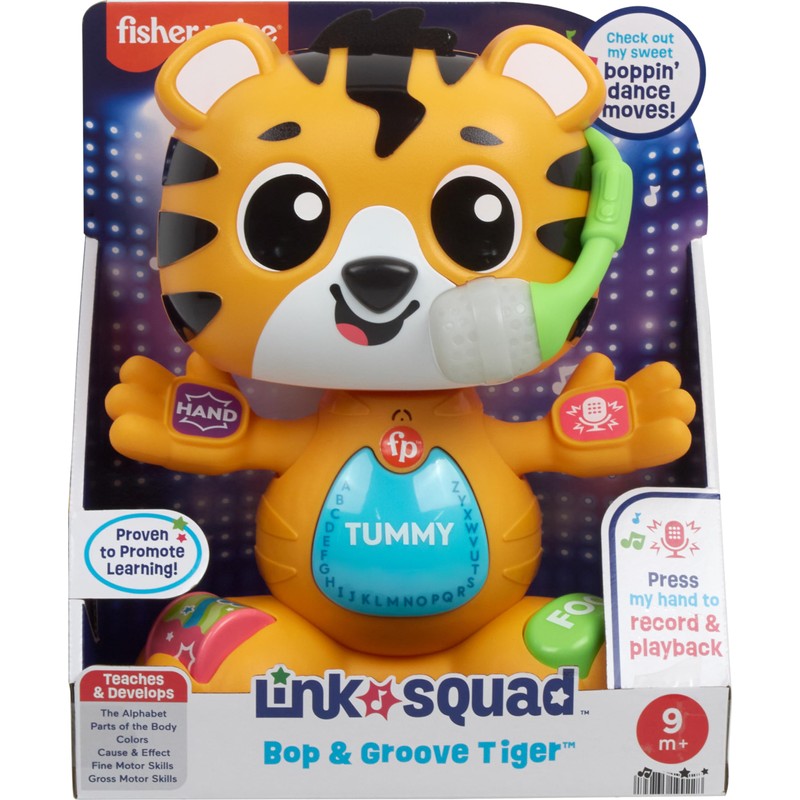 Fisher-Price Baby Learning Toy Link Squad Bop & Groove Tiger