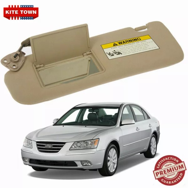 wfyb Sun Visor With Makeup Mirror Beige Left Driver Side
