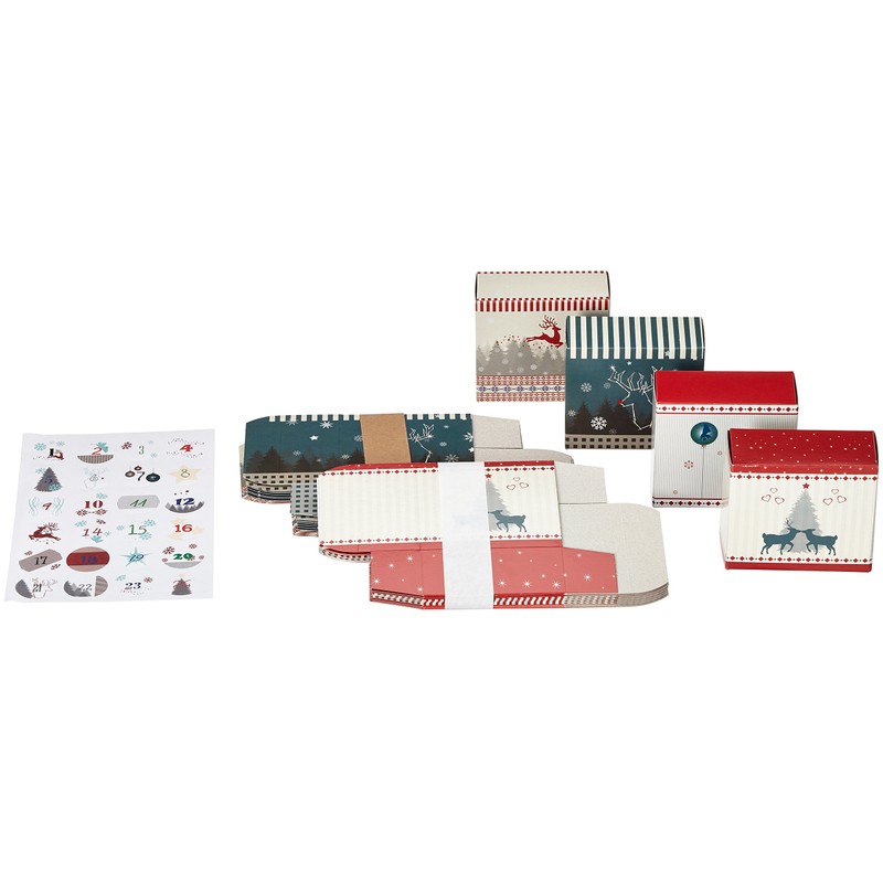 ROTH 24 Adventsboxen Nordic zum Befüllen