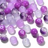 Airssory 100 Pcs 8mm Purple Theme Crystal Glass Beads Round
