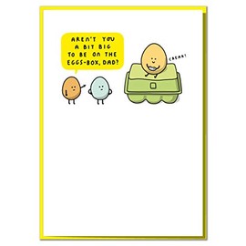 aren't You A Bit Big to Be On The Eggs-Box Dad? Funny Father's Day or Dad Birthday Card
