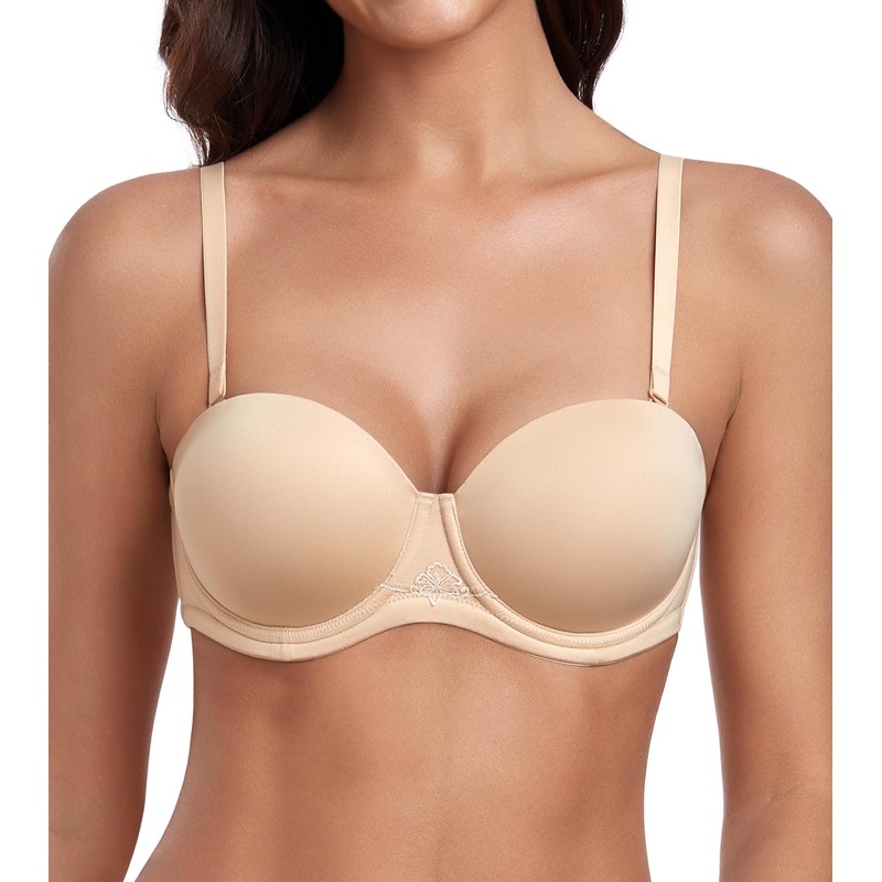 Lemorosy Multiway Contour Strapless Bra Women's Plus Size Full Coverage