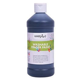 Handy Art Washable Finger Paint 16 ounce, Black