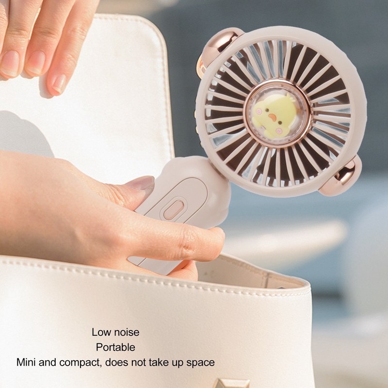 Foldable Mini Fan Cute Lightweight 900mAh Adjustable Low Noise Handheld