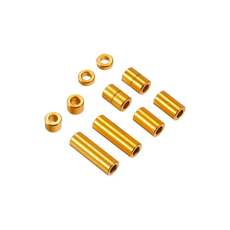 タミヤ ミニ四駆特別企画商品 アルミスペーサーセット 12/6.7/6/3/1.5mm 各2個 ゴールド 95442
