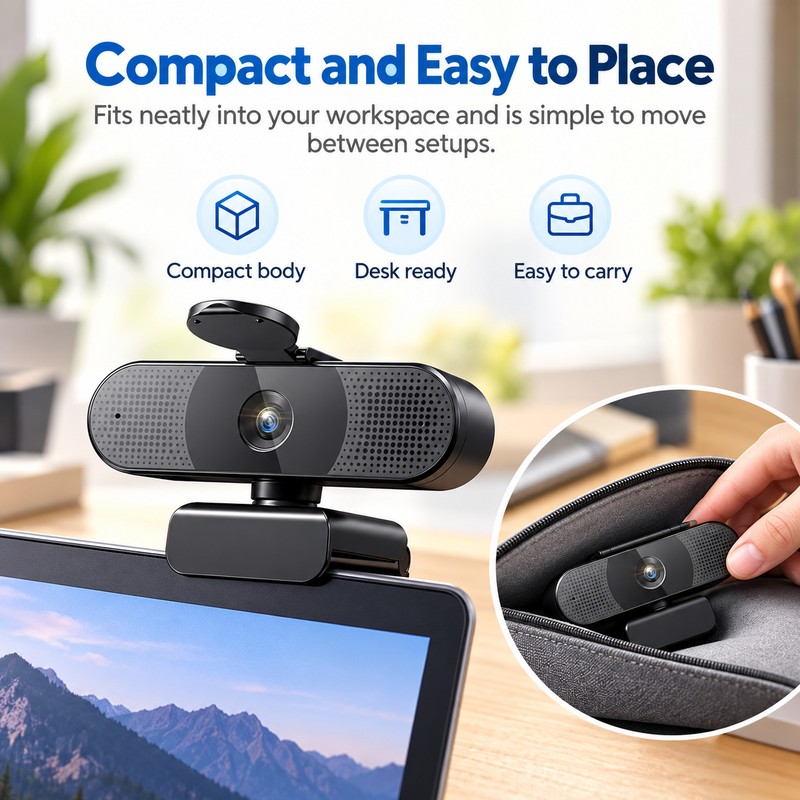1080P USB Webcam for Video Calls – Autofocus Camera with