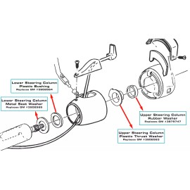 COUNTERPART AUTOMOTIVE 1970 1971 1972 CHEVY GMC TRUCK STEERING COLUMN WASHER & BUSHING KIT 67-3629-KIT