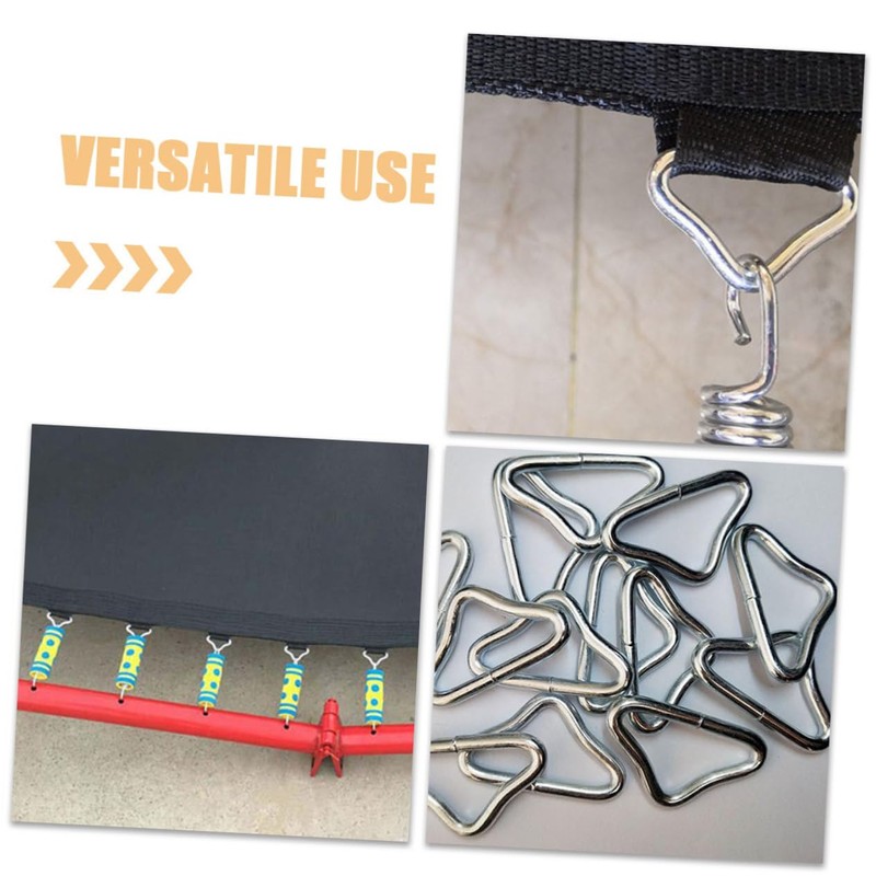 WOONEKY 45pcs Triangle Buckles for Trampoline Metal Rings for Safe