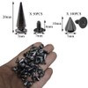 Nsiwem Rivets Pointed 150 Pieces Black Punk Decorative Rivets Killer