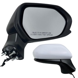 Spieg Passenger Side Mirror for 2018-2025 Toyota Camry Power Adjustment Non-Heated Manual Folding Painted White 3 Pins Right TO1321366
