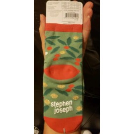 Stephen Joseph Toddler Large (10-12) SANTA BEE SOCKS "BEE MERRY" Christmas