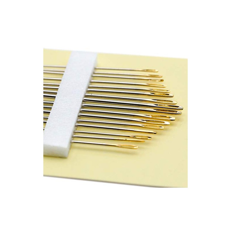 Clover 235 No. 3-9 Gold Eye Embroidery Needles, Pack of