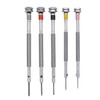 KD89 Horotec MSA01.095 Set of 5 Classic Watchmakers Screwdrivers Chrome-Plated