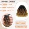 Haftaluv Yanky Twist Crochet Hair 8 Inch 9 Packs Pre