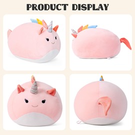 Wepop Unicorn Stuffed Animal Plush Toys, 20 in Cute Plush Throw Pillows Soft & Cuddly Plushies Dolls for Boys Girls
